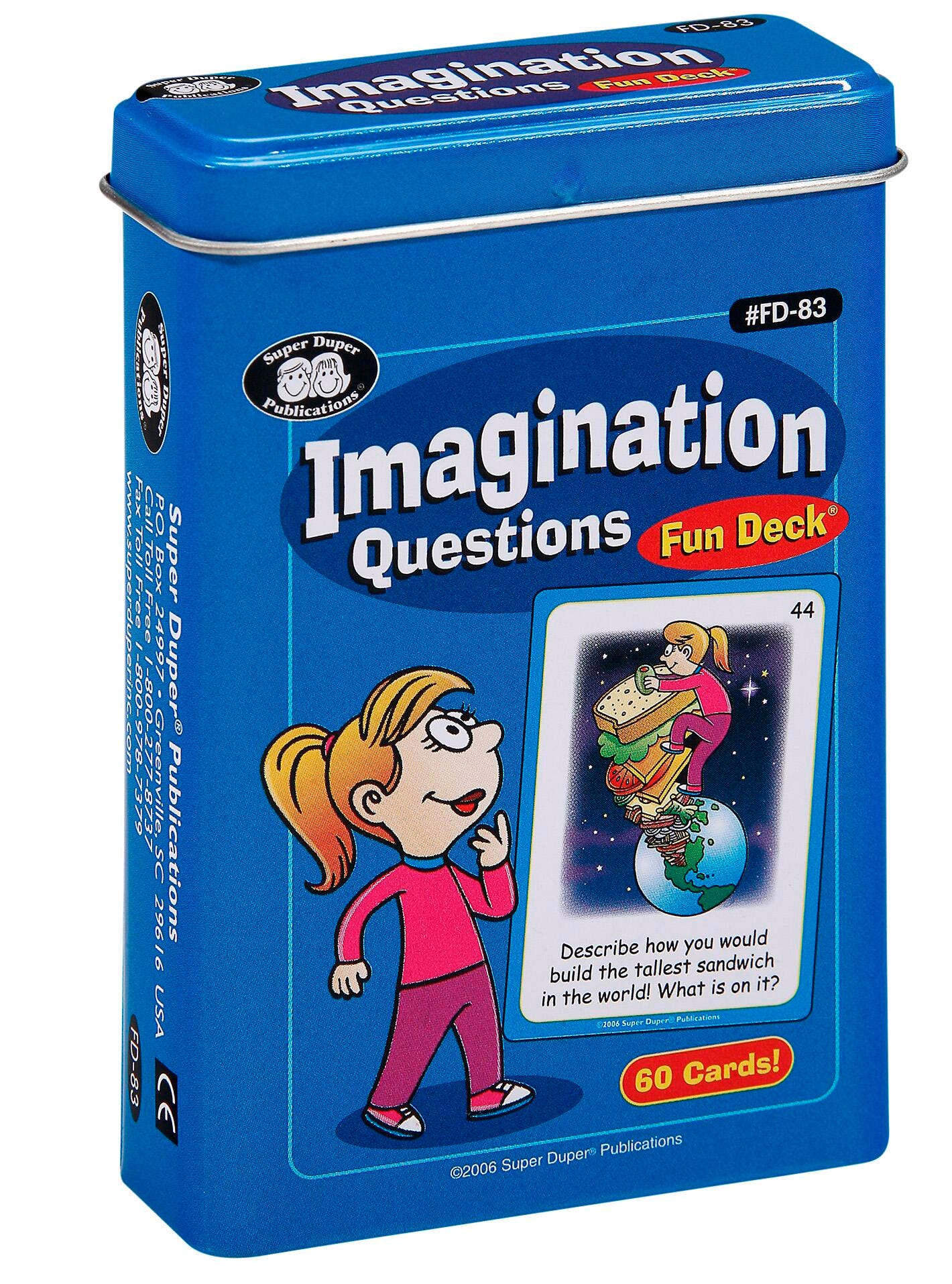 Super Duper Imagination Questions Fun Deck, Item Number 2092669